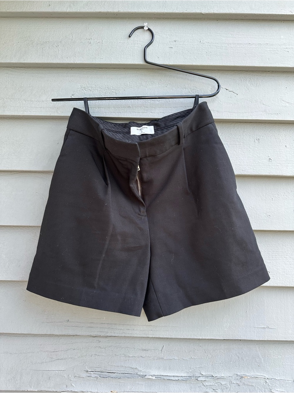 Babaton Black Tailored High-Rise Bermuda Shorts
